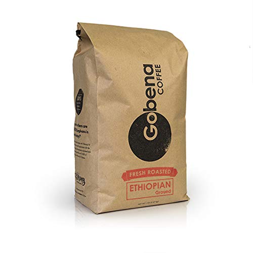 5lb Ethiopian Yirgacheffe Ground Coffee, Light Roast, 100% Arabica Specialty Coffee, 80 ounces, 5