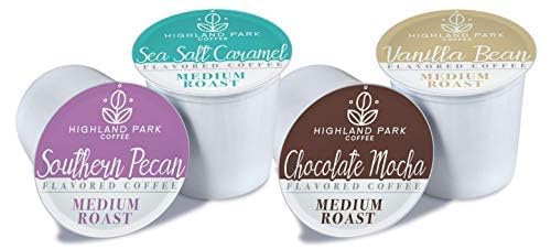 Highland Park Coffee Single Serve Coffee Pods Compatible with Keurig K Cup Brewers, Flavored