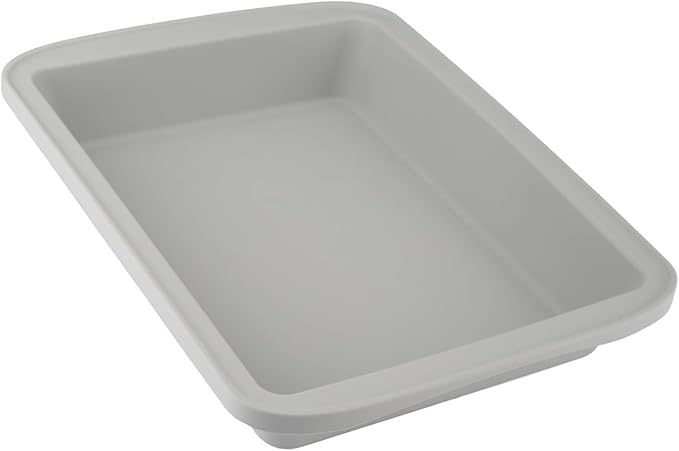 Sunsetbaby Silicone Baking Dish with Handles, Deep Rectangular Bakeware Cake Pan, Compatible with