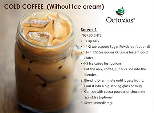Octavius Gold Instant Coffee – Indian Medium-Dark Roast, 100% South India Beans | Smooth & Balanced