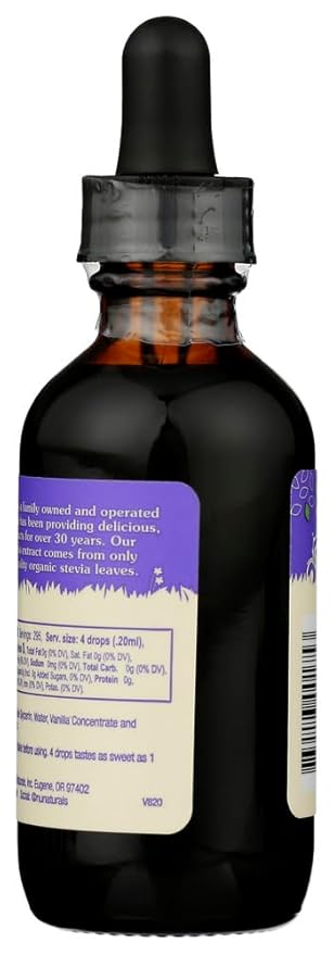 NuNaturals Liquid Stevia, Sugar-Free Sweetener, Plant-Based Sugar Substitute, Zero Calorie, Vanilla