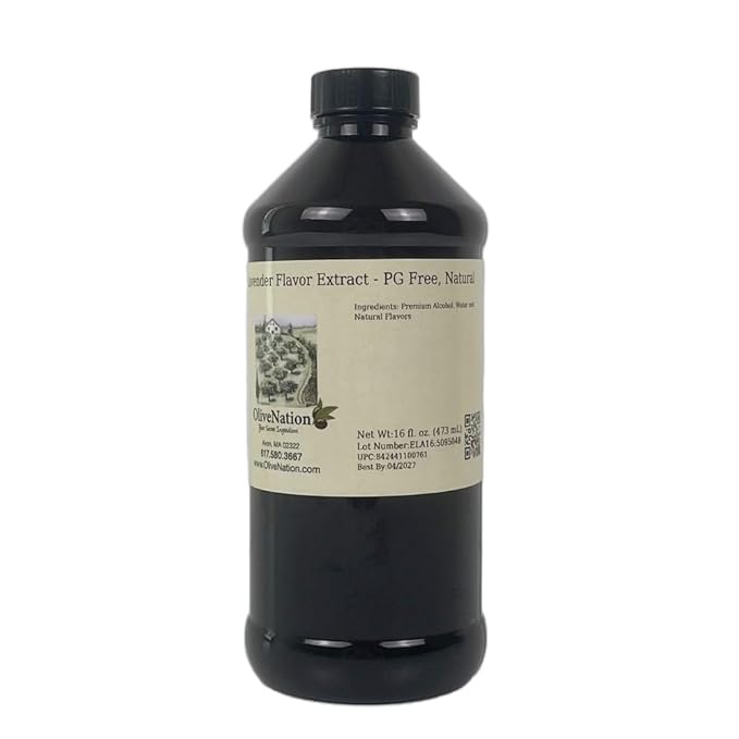OliveNation Premium Lavender Extract from Natural Flavors, Light Floral Flavoring for Baked Goods