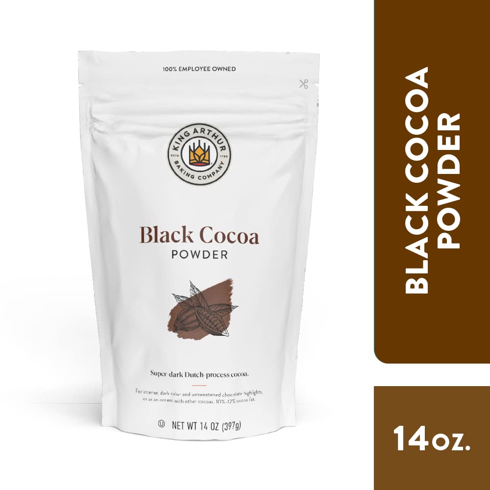 King Arthur Black Cocoa Powder, Dutch Processed Cocoa for Baking, Intense Dark Chocolate Flavor