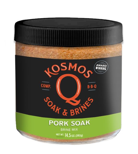 Kosmos Q Pork Brine Soak & Seasoning, Sweet Brown Sugar & Worcestershire Infusion For Pork Chops