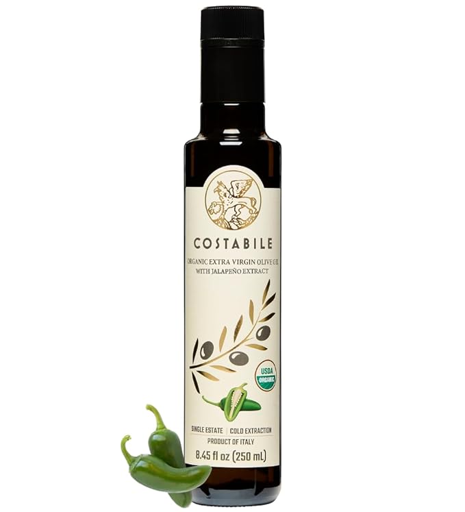 Jalapeño Olive Oil. Spicy, Flavorful, Hot Extra Virgin Olive Oil Infused with Organic Jalapeño.
