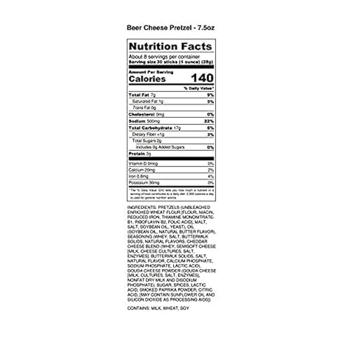Pop Daddy Flavored Pretzels Sticks, Healthy Gourmet Pretzels Snacks, 7.5oz Individual Bags, 3 Pack