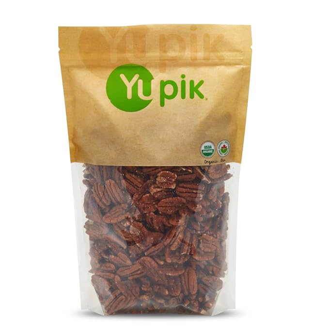 Yupik Organic Raw Pecans, 2.2 lb (35.2 oz), Kosher, Gluten-Free, Non-GMO, Vegan, Raw Nuts