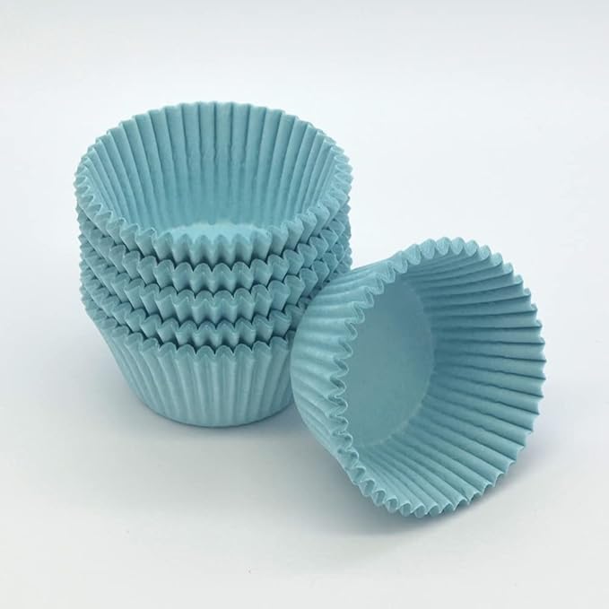Blue Cupcake Liners Greaseproof Paper Standard Baking Cups for Party and More, 150-Count