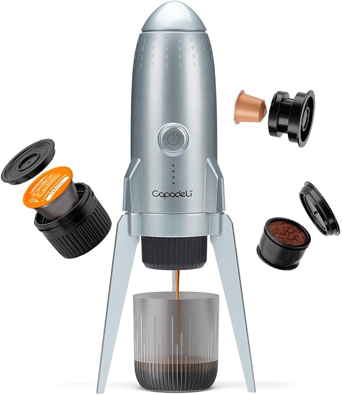 3 in 1 Portable Espresso Machine On the Go, Self-Heating Electric Espresso Maker, 19 Bar Mini