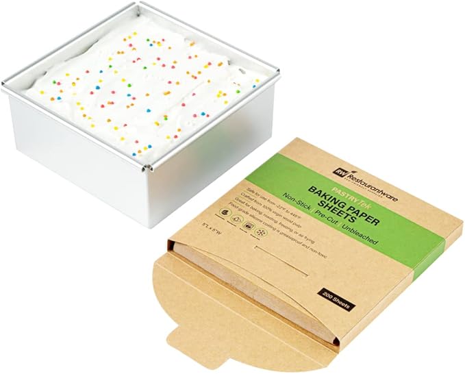 Restaurantware Pastry Tek 5 x 5 Inch Parchment Paper Sheets 1000 Greaseproof Baking Sheets For Oven
