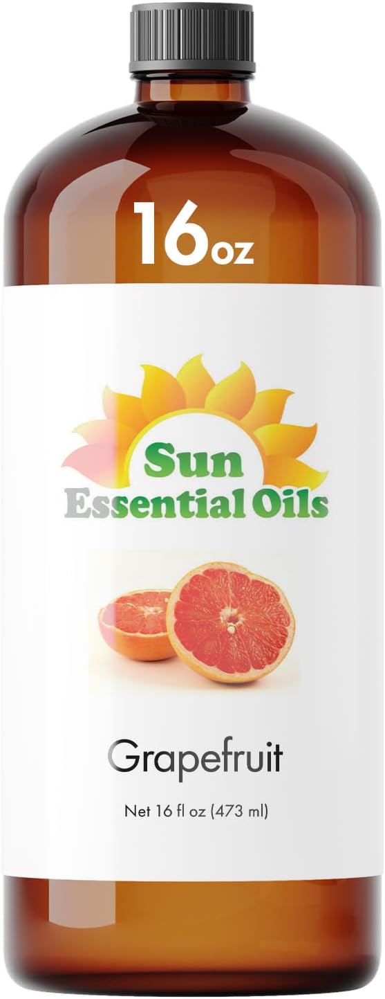 Sun Essential Oils Grapefruit Essential Oil 16oz Bulk for Aromatherapy, Diffuser, Enhance Mood, and