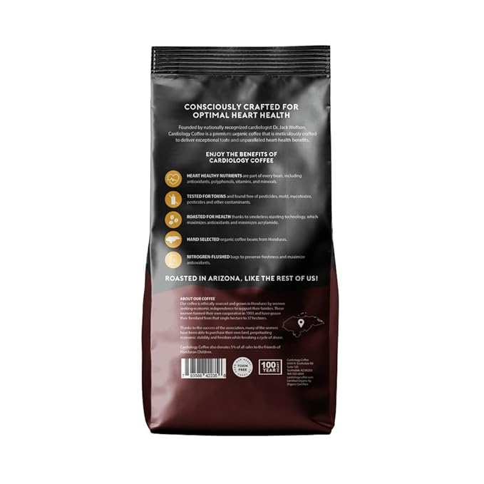 Cardiology Coffee ??Whole Bean Coffee ??USDA Certified Mold-Free 12oz Premium Light Roast Organic