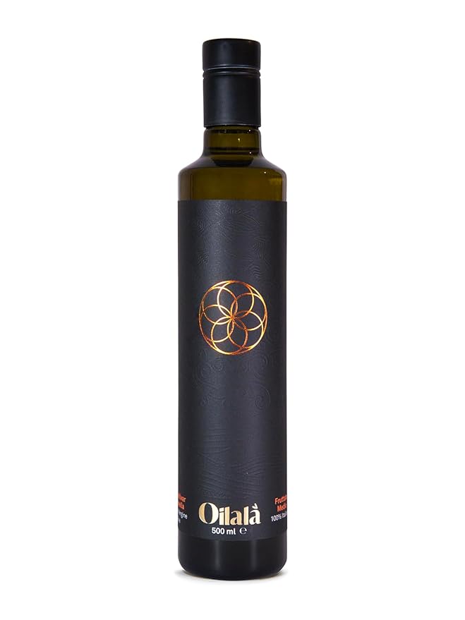 Oilala Extra Virgin Olive Oil, Robust Flavor, 2022 Gold Medal NYIOOC! filtered,Italian Family Farm