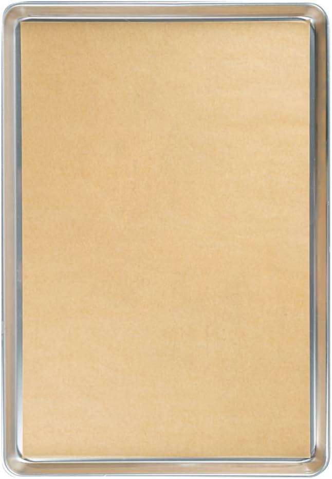 Restaurantware Pastry Tek 16 x 24 Inch Parchment Paper Sheets 200 Greaseproof Baking Sheets For Oven - Pre-Cut Double-Sided Silicone Coating Unbleached Paper Nonstick Baking Sheets Full-Size