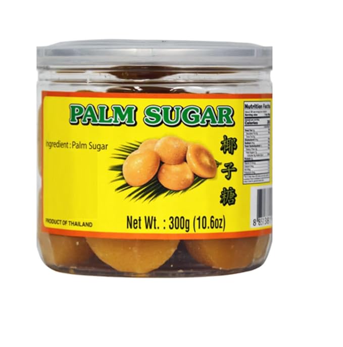 Pure Palm Sugar Thai, Golden Sugar with Traditional Natural Sweetener (10.6 oz - 300g)