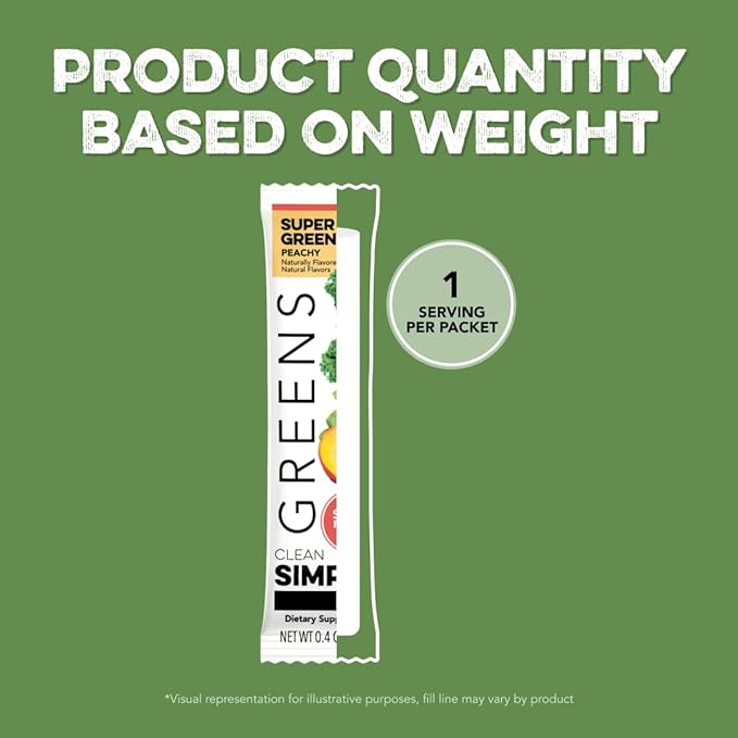 Clean Simple Eats Greens Variety 10 Pack, Greens Powder Mix, Packed with Superfoods Chlorella &