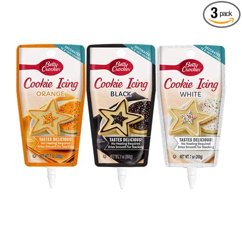 Signature Brands Betty Crocker Halloween Cookie Icing, Orange Icing, Black Icing, White Icing 7
