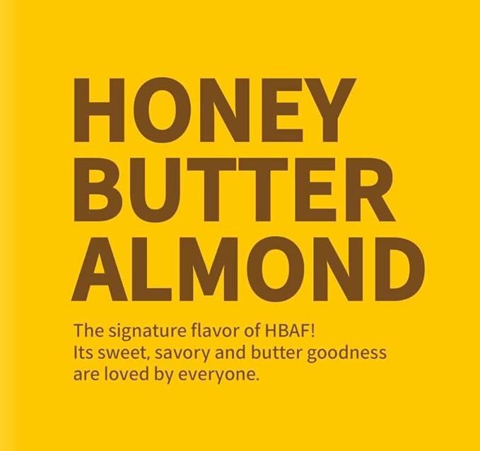 HBAF [Official Gilim Korean Honey Butter Seasoned Almonds Nut Snack | Gluten Free | Kids