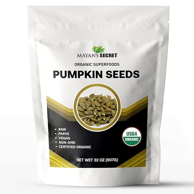 Mayan's Secret - Raw Pumpkin Seeds Organic, 2 Lbs - Premium Quality | Fresh | Unsalted