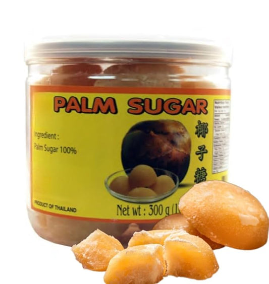 300 Grams of Pure Premium Golden Thai Palm Sugar: Natural Sweetener, Ingridient for Southeast Asian