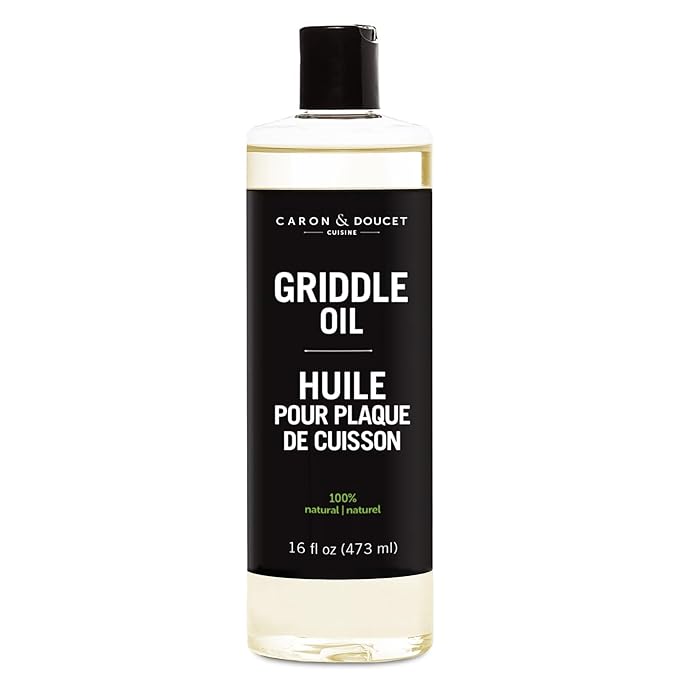 CARON & DOUCET Griddle Seasoning & Cleaning Oil | 100% Plant-Based & Food Grade | Best for