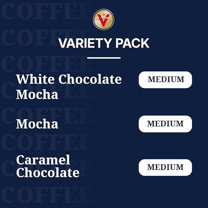 Victor Allen's Coffee Mocha Variety Pack (White Chocolate, Mocha, Chocolate Caramel), 32 Count