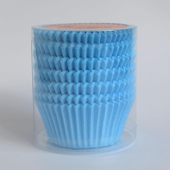 Blue Cupcake Liners Greaseproof Paper Standard Baking Cups for Party and More, 150-Count