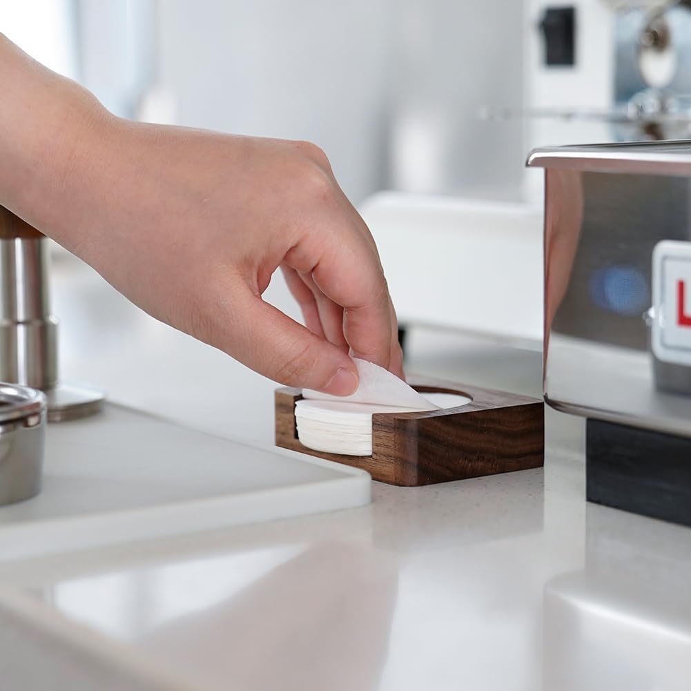 watchget Espresso Paper Filter Holder Coffee Filter Storage Container Coffee Filter Dispenser