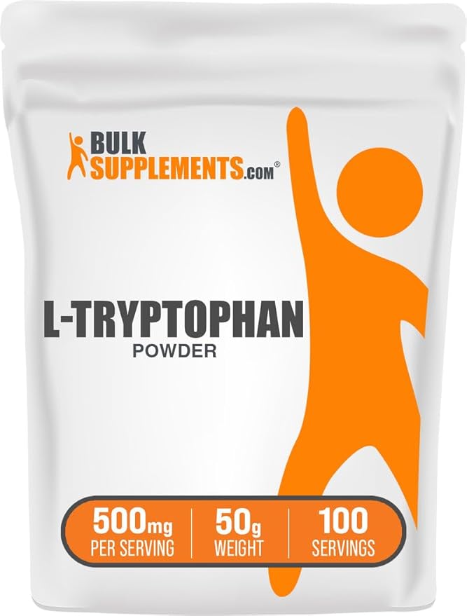BulkSupplements.com L-Tryptophan Powder - Tryptophan Supplement, Amino Acid Supplement - Gluten