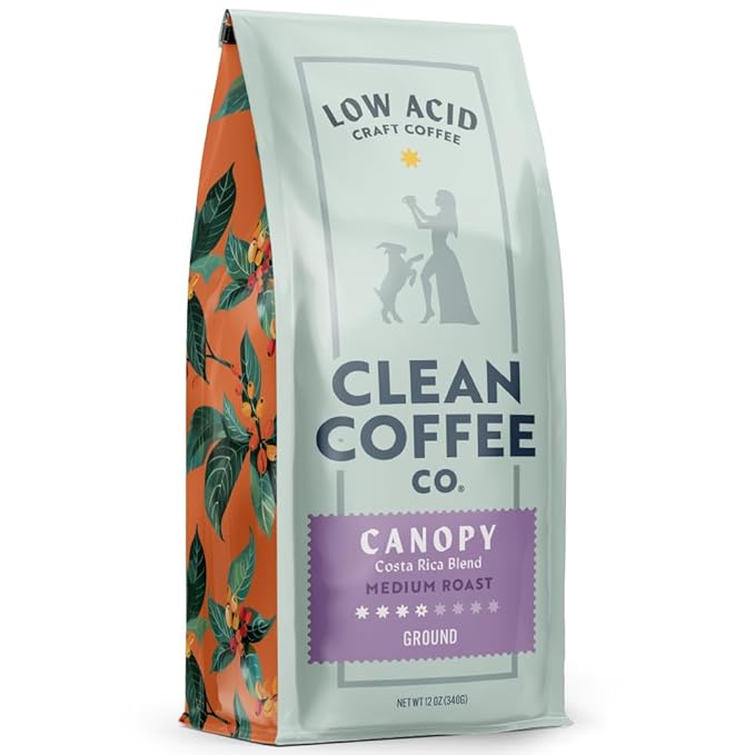 Clean Coffee Co. - Low Acid Medium Roast, Tested for Molds and Toxins, Costa Rica Blend, Notes of