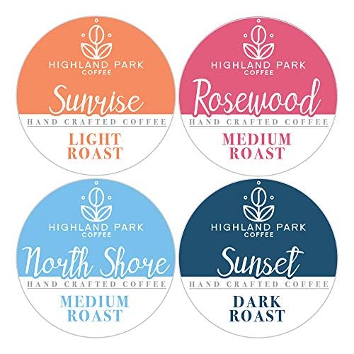 Highland Park Coffee Single Serve Coffee Pods Compatible with Keurig K Cup Brewers, Variety Pack