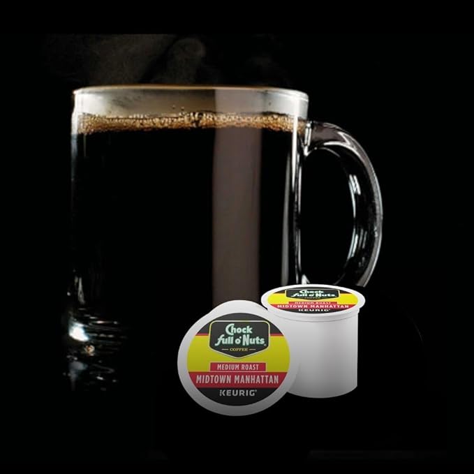Chock full o’Nuts Midtown Manhattan Keurig K-Cup Pods for Keurig Brewers – Premium Arabica, Medium