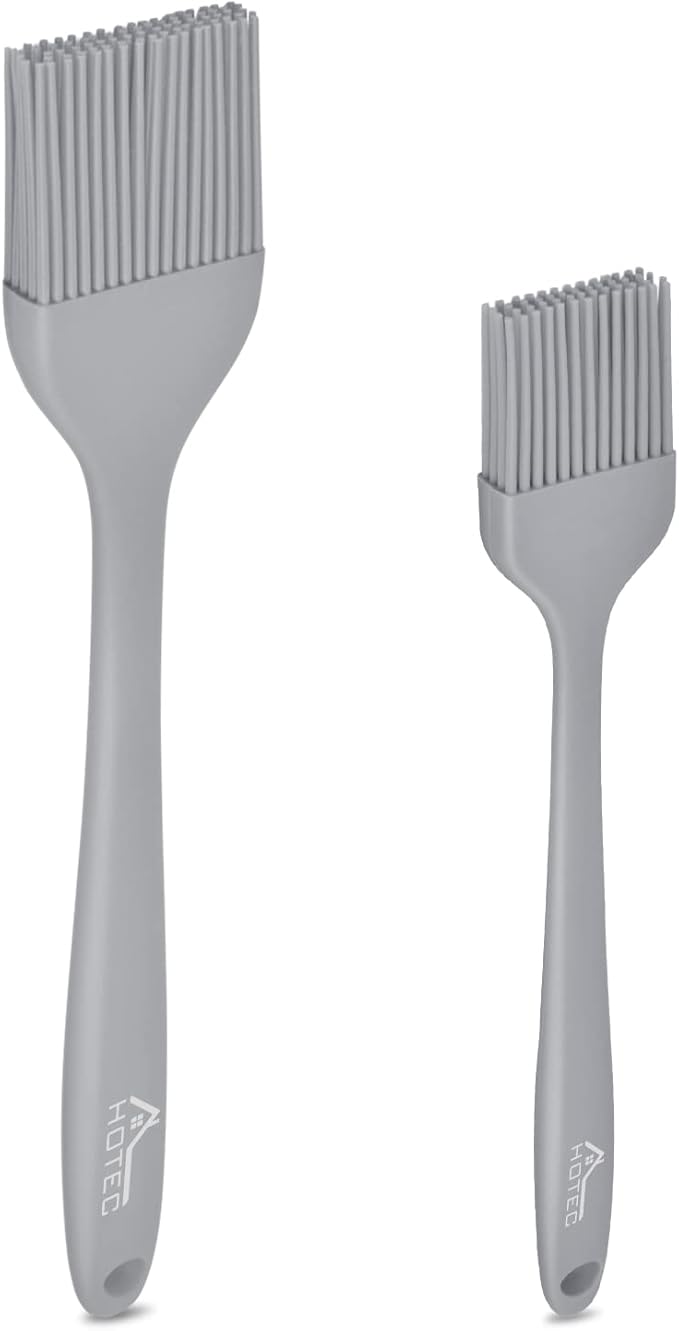 HOTEC Basting Brushes Silicone Heat Resistant Pastry Brushes Spread Oil Butter Sauce Marinades for