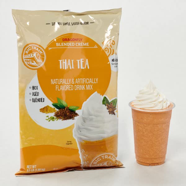 Big Train Dragonfly Thai Tea Blended Cr챔me Beverage Mix, 3.5 Pound (Pack of 1)