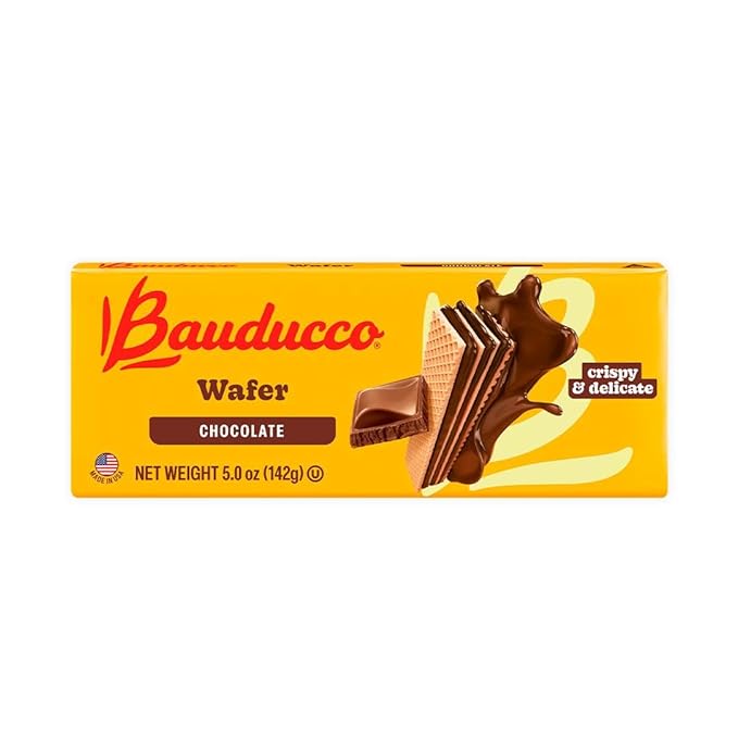 Bauducco Chocolate Wafers - Crispy Wafer Cookies With 3 Delicious, Indulgent, Decadent Layers of