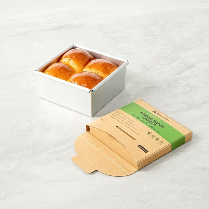 Restaurantware Pastry Tek 4 x 4 Inch Parchment Paper Sheets 200 Greaseproof Baking Sheets For Oven