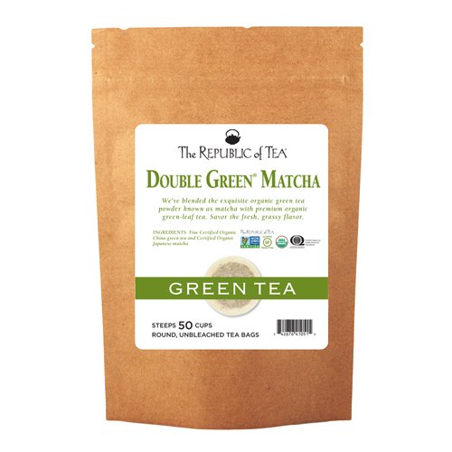 The Republic of Tea Double Green Matcha, 50 Tea Bags, Gourmet Blend of Organic Green Tea And Matcha