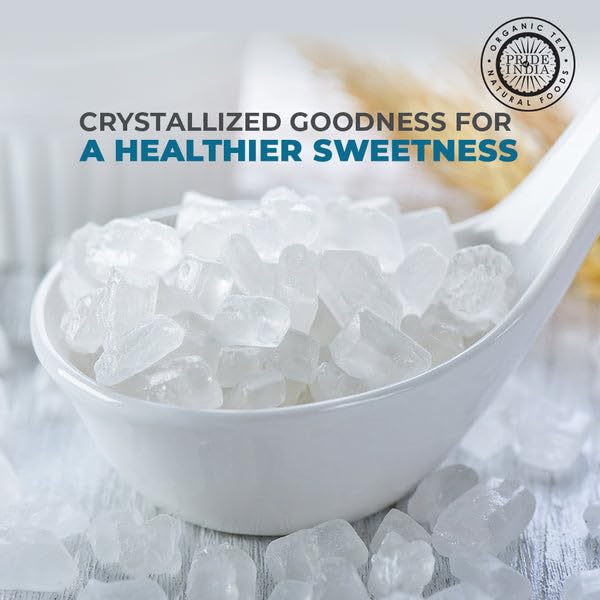 Pack of 6 - Pride Of India - Natural Crystal Rock Sugar Whole - 12 oz (340 gm) Medium Dual Sifter