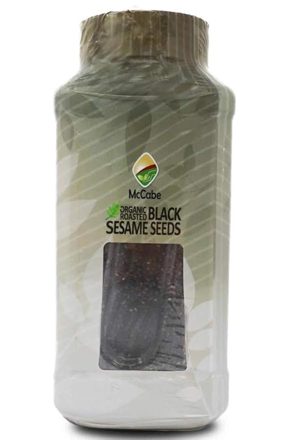 McCabe Organic Roasted Black Sesame Seeds - Organic Toasted Black Sesame Seeds | Rich with Fiber &
