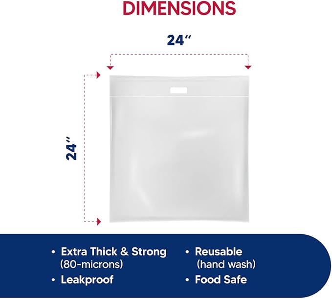 HIC Roasting Turkey Brining Bag, Holds 20-Pound Turkey, Brining Liquids, and Seasonings