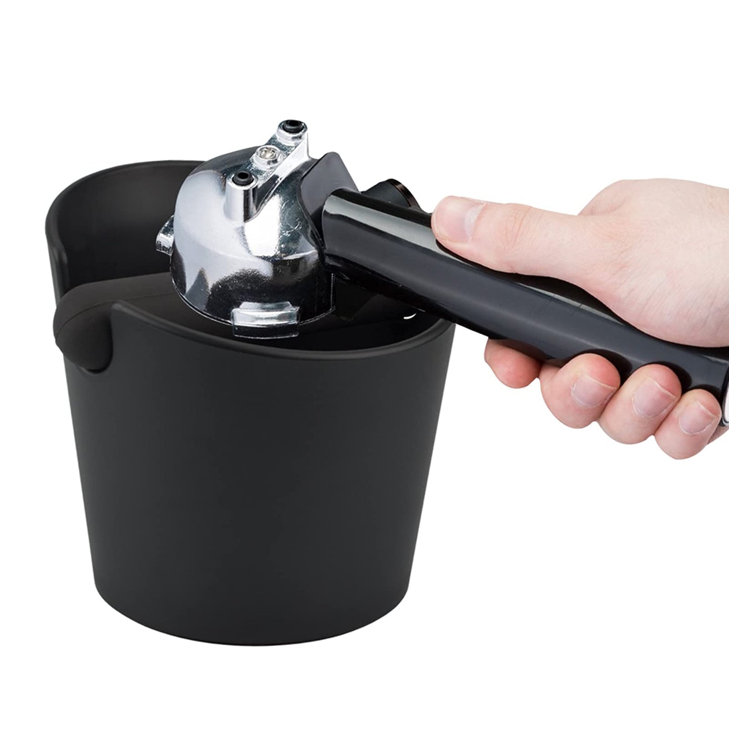 HOMEE Coffee Knock Box 4.8 Inch Barista Style Knock Box With Removable Bar