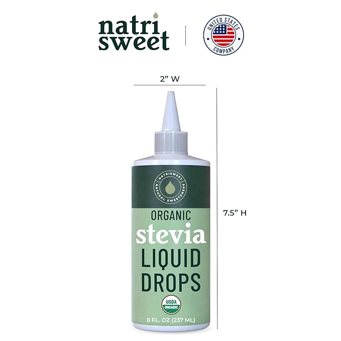 Organic Stevia Liquid Drops, 8 fl oz, Liquid Stevia Sweetener from Stevia Extracts, Zero Calorie