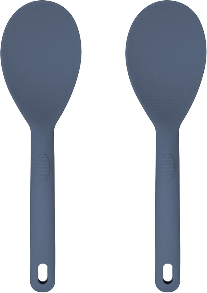 Silicone Rice Paddle Set – 2-Piece Set of Spoon Spatulas for Non-Stick Cookware – Kitchen Tools and