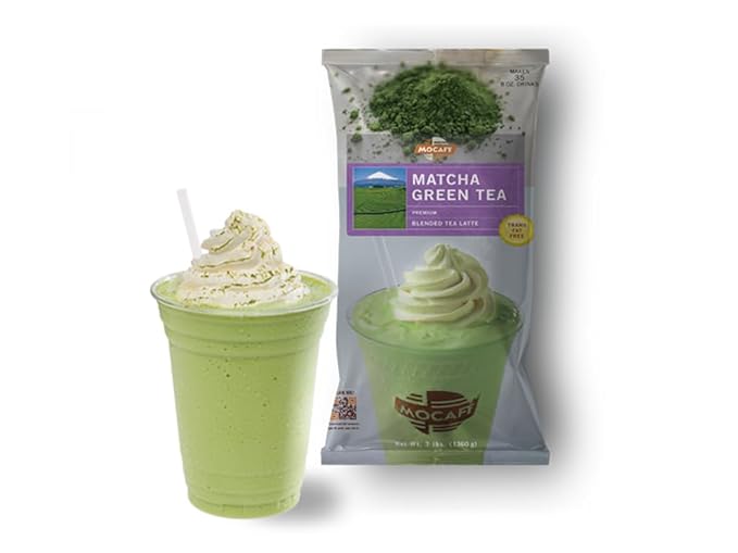 MOCAFE Matcha Latte Mix Powder, sweetened creamy Ceremonial Grade Japanese green tea, caf챕 style