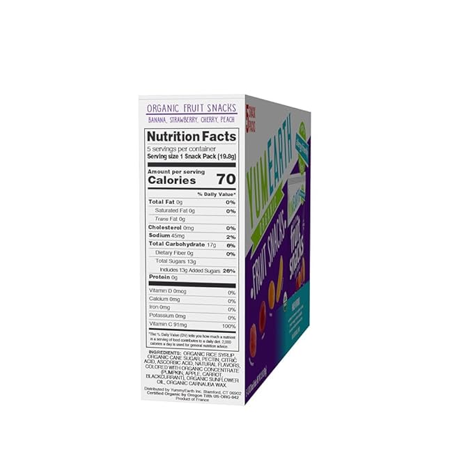 YumEarth Organic Assorted Flavor Fruit Snacks - Allergy Friendly (Top 9 Free), No Artificial Dyes