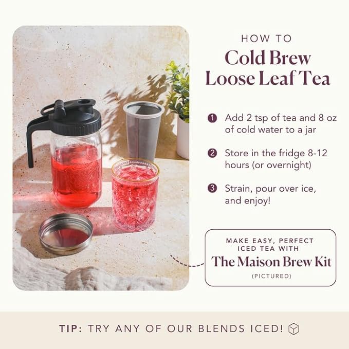 Vanilla Sugar Cookie Herbal Tea – Caffeine-Free Loose Leaf Blend with Rooibos, Vanilla and Cinnamon