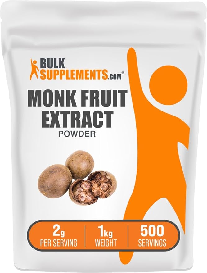 BulkSupplements.com Monk Fruit Extract Powder - Luo Han Guo Extract, Monk Fruit Without Erythritol