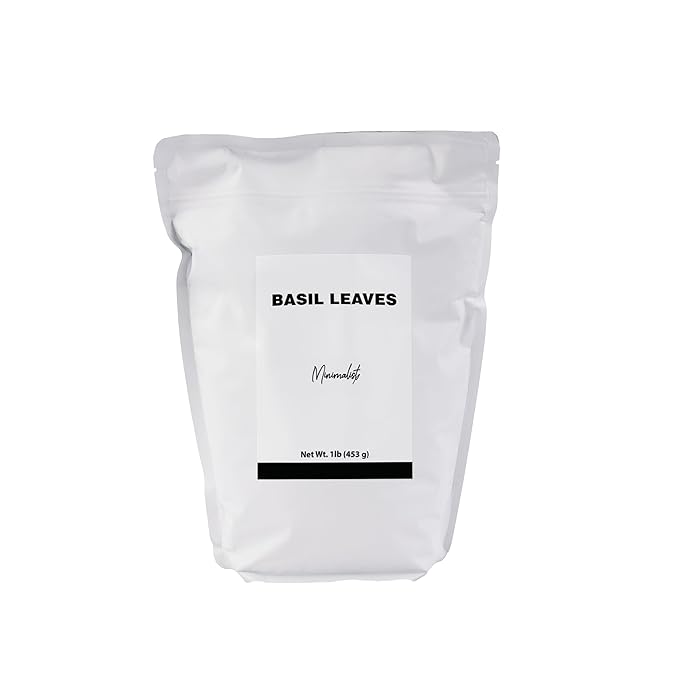 Minimalist Basil Leaves, Perfect for Cooking and Seasoning, Packaged for Convenience in a