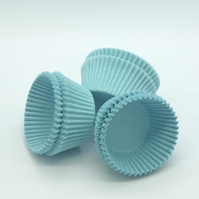 Blue Cupcake Liners Greaseproof Paper Standard Baking Cups for Party and More, 150-Count