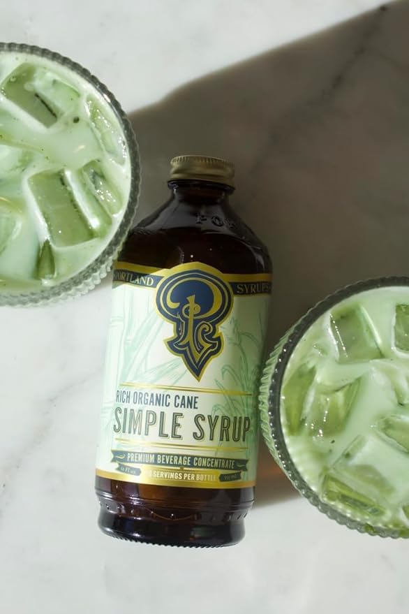 Portland Syrups Organic Cane Simple Syrup - Drink Mix for Exceptional Cocktails, Sugar for Drinks